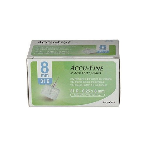 AGO PER PENNA DA INSULINA ACCU-FINE PEN NEEDLE ACCU-CHEK GAUGE 31 X 8MM 100 PEZZI - Doctor Vinz