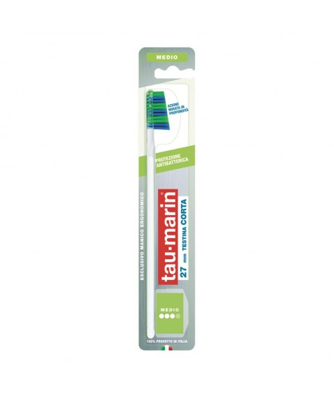 TAUMARIN PROFESSIONAL SPAZZOLINO 27 MEDIO TESTINA CORTA PROTEZIONE ANTIBATTERICA - Doctor Vinz