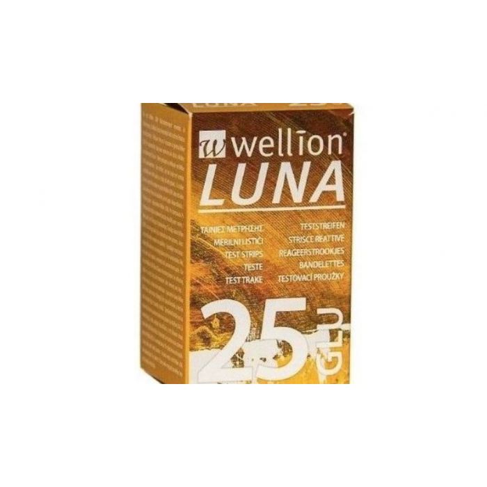 WELLION LUNA 25 STRIPS STRISCE PER MISURAZIONE GLICEMIA - Doctor Vinz