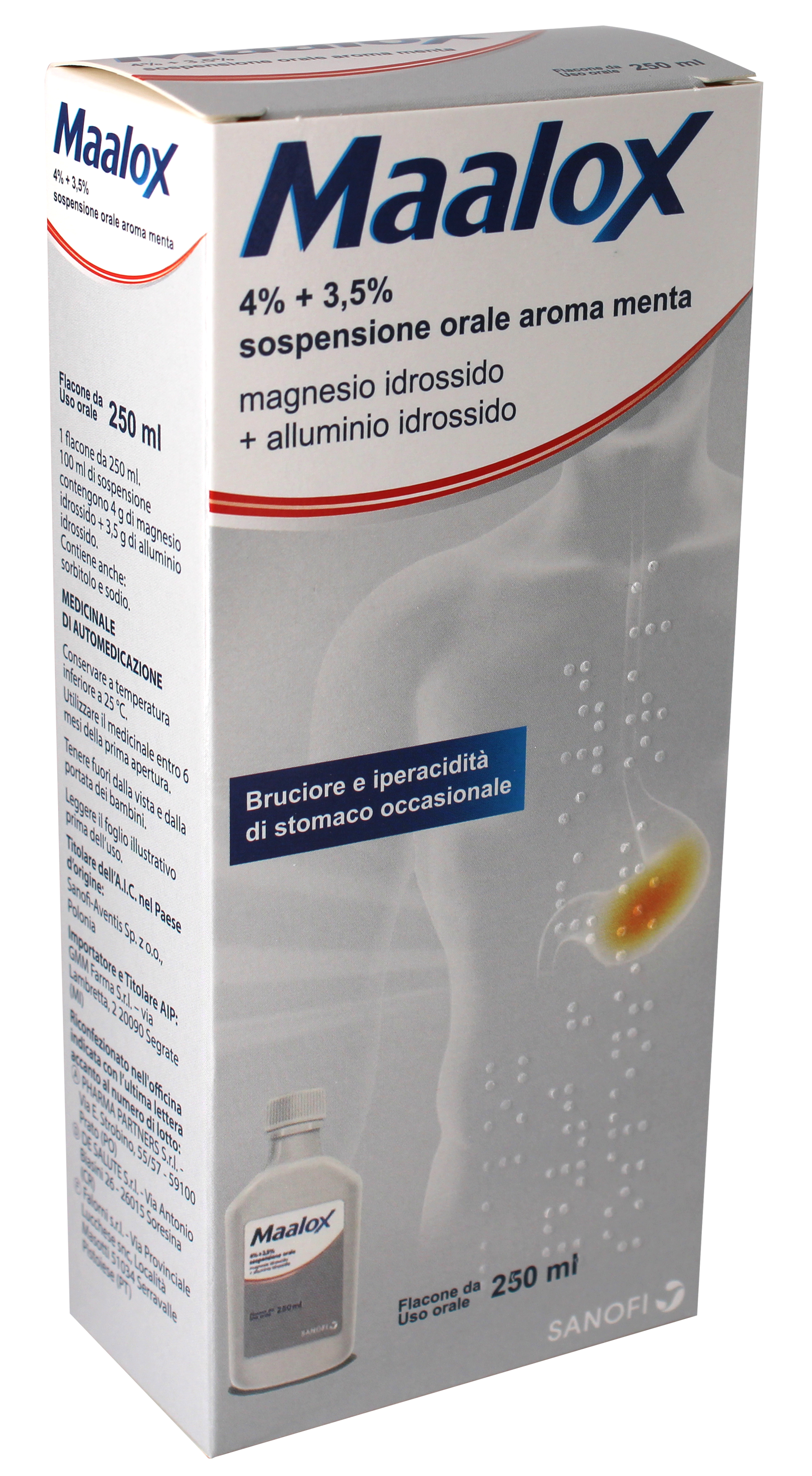 MAALOX*OS SOSP 250ML 4%+3,5% - Doctor Vinz