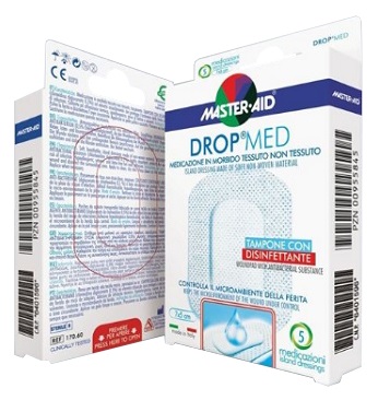 MEDICAZIONE COMPRESSA AUTOADESIVA DERMOATTIVA IPOALLERGENICA AERATA MASTER-AID DROP MED 10X6 5 PEZZI - Doctor Vinz