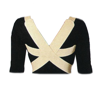 RADDRIZZASPALLE ELASTICO MISURA 4 PER LA CORREZIONE DEL RACHIDE DORSALE DOVUTA AD ATTEGGIAMENTO. REGOLABILE ANTERIORMENTE CON ADESIVO 6 CM - Doctor Vinz