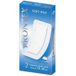 GARZA COMPRESSA PRONTEX SOFT PAD AUTOADESIVA 10X20CM 2 PEZZI - Doctor Vinz