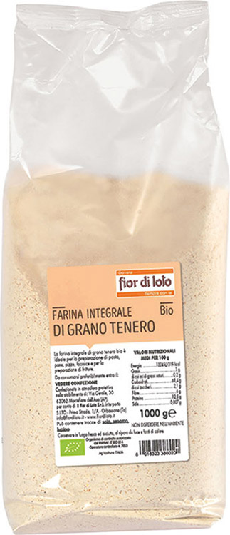 FARINA INTEGRALE DI GRANO TENERO 1 KG - Doctor Vinz