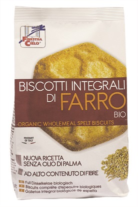 FSC BISCOTTI INTEGRALI DI FARRO BIOA AD ALTO CONTENUTO DI FIBRE CON OLIO DI GIRASOLE SENZA OLIO DI PALMA 400 G - Doctor Vinz