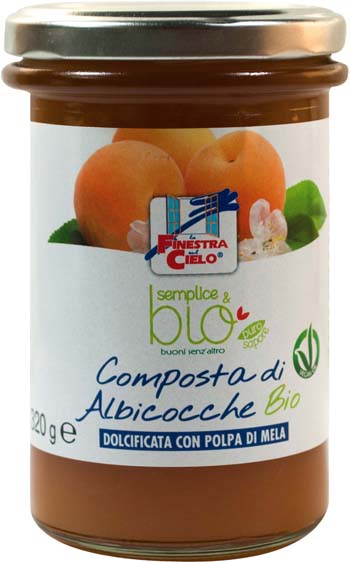COMPOSTA DI ALBICOCCA CON POLPA DI MELA BIO 320 G - Doctor Vinz