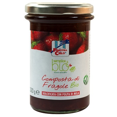 COMPOSTA DI FRAGOLE CON POLPA DI MELA BIO 320 G - Doctor Vinz