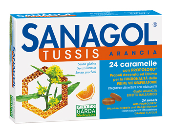 SANAGOL TUSSIS ARANCIA 24 CARAMELLE - Doctor Vinz