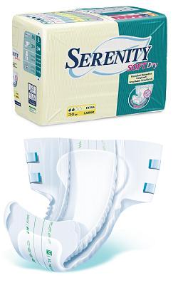 PANNOLONE PER INCONTINENZA SERENITY SOFTDRY FORMATO EXTRA TAGLIA MEDIUM 30 PEZZI - Doctor Vinz