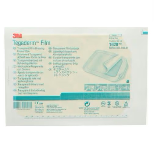 MEDICAZIONE IN PELLICOLA TRASPARENTE IMPERMEABILE TEGADERM CON SISTEMA DI APPLICAZIONE A CORNICE MISURA 15X20 CM 10 PEZZI - Doctor Vinz