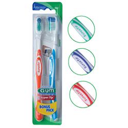 GUM SUPER TIP 463 COMPACT SPAZZOLINO MEDIO BONUS PACK 2 PEZZI - Doctor Vinz