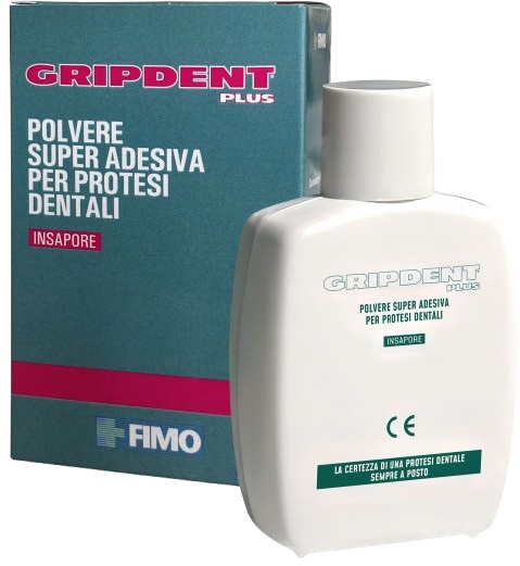 GRIPDENT PLUS POLVERE SUPER ADESIVA PER PROTESI DENTALI 40 G - Doctor Vinz
