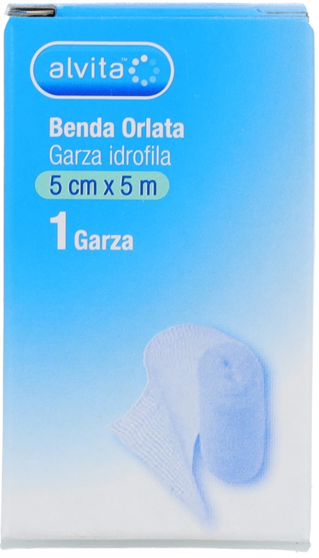 BENDA IN GARZA IDROFILA ORLATA ALVITA 5X500CM - Doctor Vinz