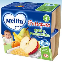 MELLIN FRUTTA PURA FRUTTA MISTA 100 G 4 PEZZI - Doctor Vinz