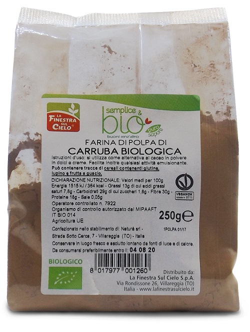 POLPA DI CARRUBA FARINA BIO 250 G - Doctor Vinz
