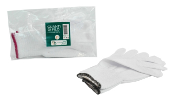 GUANTO DI FILO COTONE 100% BIANCO PER ALLERGIE DERMATOLOGICHE 7 1 PAIO - Doctor Vinz