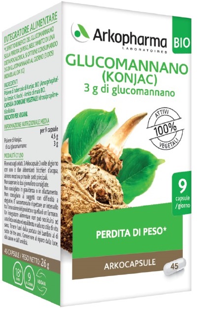 ARKO CAPSULE GLUCOMANNANO 45 CAPSULE - Doctor Vinz