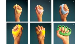 MANUS ABILIS PALLINA PER RIABILITAZIONE MANO 5 GIALLO SCURO SFORZO MASSIMO - Doctor Vinz