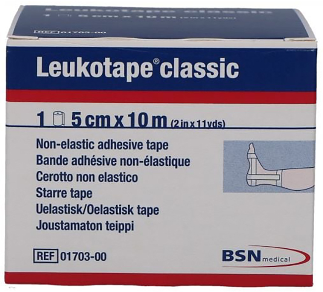 LEUKOTAPE BENDA ANELASTICA PER BENDAGGI FUNZIONALI 5X100 CM - Doctor Vinz