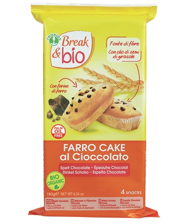 BREAK & BIO FARRO CAKE AL CIOCCOLATO 4 X 45 G - Doctor Vinz