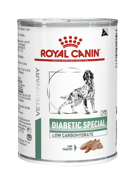 VETERINARY HEALTH NUTRITION WET DOG DIABETIC SPECIAL LOW CARBOHYDRATE 410 G - Doctor Vinz