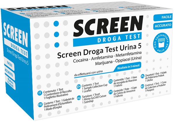 DROGA TEST CHE RILEVA 5 DROGHE TRAMITE URINA RISULTATO PER OGNI DROGA ANALIZZATA SCREEN DROGA TEST URINA 5 - Doctor Vinz