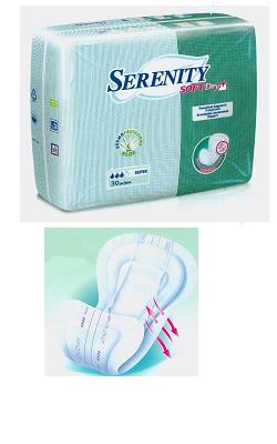 PANNOLONE PER INCONTINENZA SAGOMATO SERENITY SOFTDRY+ ALOE MAXI 30 PEZZI - Doctor Vinz