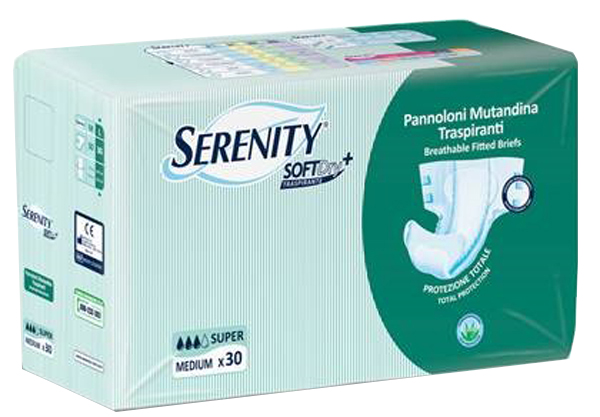 PANNOLONE PER INCONTINENZA A MUTANDINA SERENITY SOFTDRY+ ALOE SUPER MEDIUM 30 PEZZI - Doctor Vinz