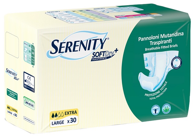 PANNOLONE MUTANDINA PER INCONTINENZA SERENITY SOFTDRY+ EXTRA TAGLIA LARGE 30 PEZZI - Doctor Vinz