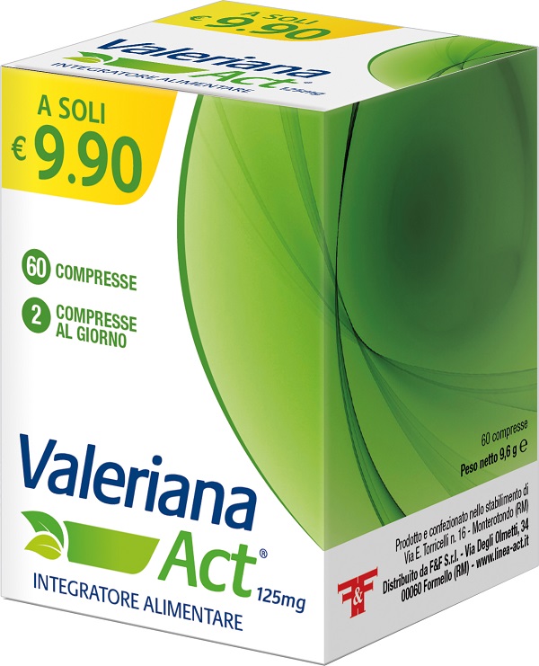 VALERIANA ACT 125 MG 60 COMPRESSE DA 125 MG - Doctor Vinz