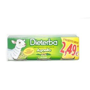 DIETERBA OMOGENEIZZATO AGNELLO 3 PEZZI 80 G - Doctor Vinz