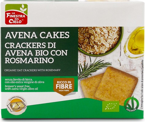 FSC AVENACAKES CRACKERS DI AVENA CON ROSMARINO BIO VEGAN SENZA LIEVITO DI BIRRA CON OLIO EXTRAVERGINE DI OLIVA 250 G - Doctor Vinz