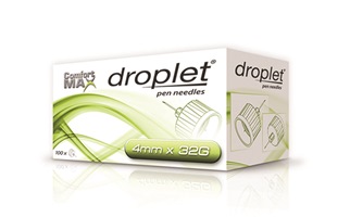 AGO PER PENNA DA INSULINA DROPLET COMFORT MAX 32 GAUGE 4 MM 100 PEZZI - Doctor Vinz