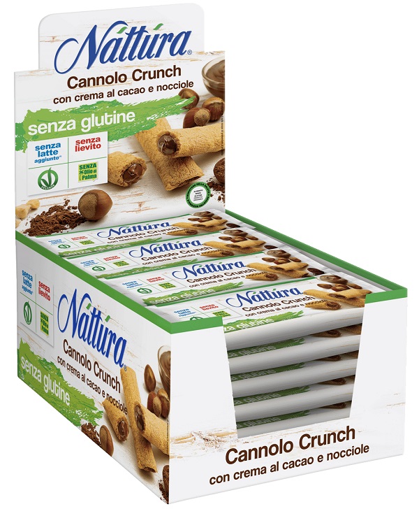 NATTURA CANNOLO CRUNCH CON CACAO E NOCCIOLE 24 PEZZI DA 25 G - Doctor Vinz