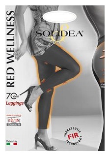 RED WELLNESS 70 LEGGINS NERO 1S - Doctor Vinz