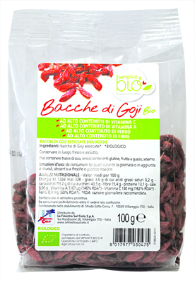 FSC SEMPLICE&BIO BACCHE DI GOJI BIO AD ALTO CONTENUTO DI FIBRA 100 G - Doctor Vinz