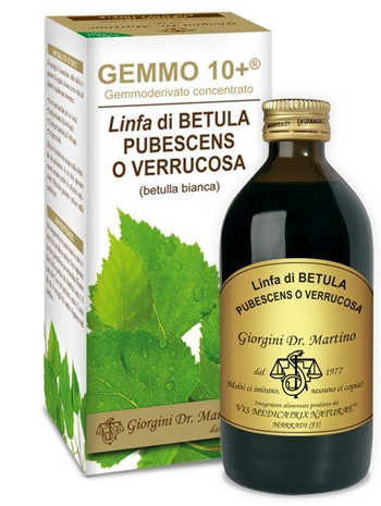 GEMMO 10+ BETULLA B LINFA 200 ML LIQUIDO ANALCOLICO - Doctor Vinz