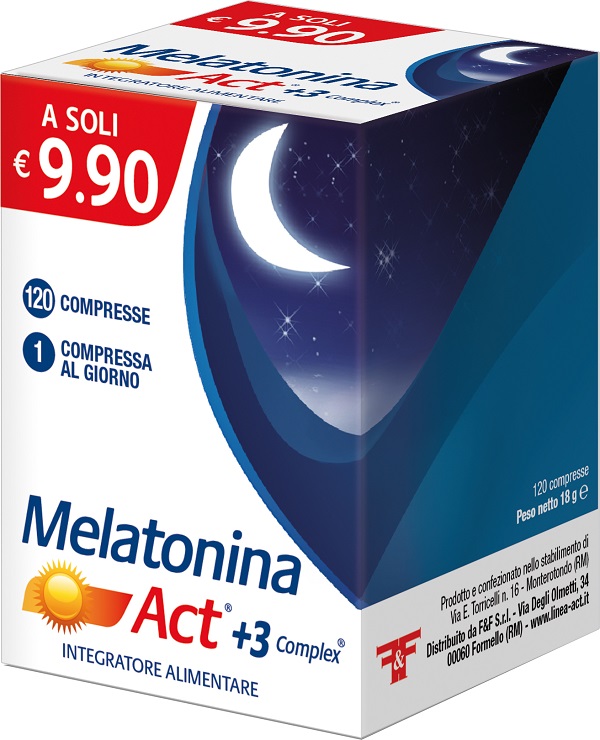 MELATONINA ACT 1MG +3 COMPLEX 120 COMPRESSE - Doctor Vinz
