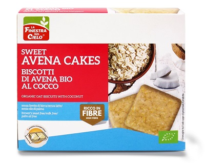 FSC SWEET AVENA CAKES BISCOTTI DI AVENA AL COCCO BIO SENZA LIEVITO DI BIRRA SENZA LATTE CO NOLIO DI GIRASOLE SENZA OLIO DI PALMA 250 G - Doctor Vinz