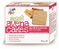 FSC SWEET AVENA CAKES BISCOTTI DI AVENA ALLA CANNELLA BIO SENZA LIEVITO DI BIRRA SENZA LATTE CON OLIO DI GIRASOLE SENZ AOLIO DI PALMA 250 G - Doctor Vinz