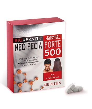 DIETALINEA BIOKERATIN NEO PECIA FORTE 500 32 COMPRESSE 4 BLISTER IN ASTUCCIO 48 G - Doctor Vinz