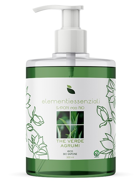 ELEMENTIESSENZIALI SAPONE ECO BIO THE VERDE AGRUMI 300ML - Doctor Vinz
