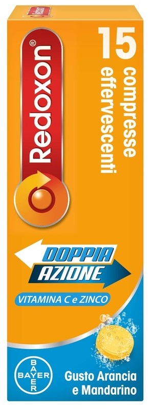 REDOXON DOPPIA AZIONE 15 COMPRESSE EFFERVESCENTI VITAMINA C ZINCO ARANCIA E MANDARINO 45,78 G - Doctor Vinz