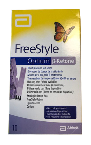 STRISCE MISURAZIONE CHETONEMIA OPTIUM BETA KETONE 10 PEZZI - Doctor Vinz