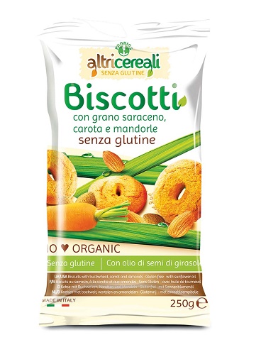 ALTRICEREALI BISCOTTI DI GRANO SARACENO CON CAROTA E MANDORLE BIO 250 G - Doctor Vinz