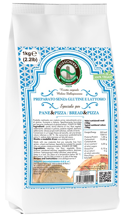 PREPARATO SPECIALE PER PANE E PIZZA SENZA LATTOSIO 1 KG - Doctor Vinz