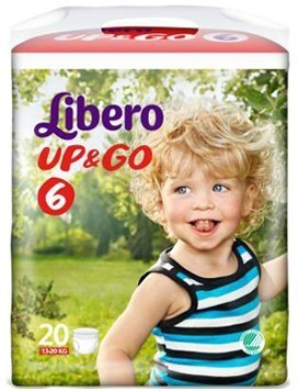 LIBERO UP&GO PANNOLINO PER BAMBINO TAGLIA 6 4X20 PEZZI - Doctor Vinz