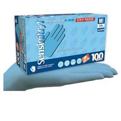 GUANTO MEDICALE DA ESAME SENSINITRYL SENZA POLVERE IN NITRILE MISURA 6-6,5 SMALL 100 PEZZI - Doctor Vinz