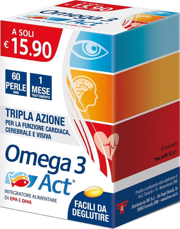 OMEGA 3 ACT 540MG + VITAMINA E 60 PERLE MINI - Doctor Vinz
