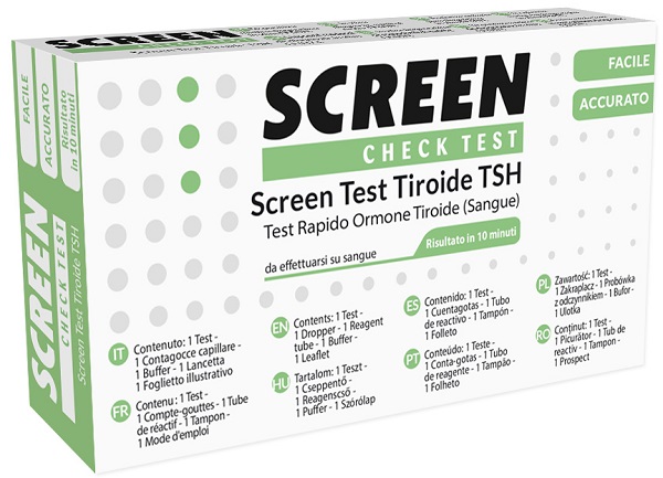 TEST RAPIDO PER L'INDIVIDUAZIONE QUALITATIVA DI ORMONE TIROIDE-STIMOLANTE TSH NEL SANGUE UMANO SCREEN CHECK TEST TIROIDE/TSH - Doctor Vinz